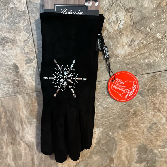 NWT Antino Black Sparkle Gloves for texting - Picture 1 of 2